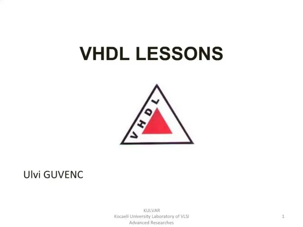 VHDL LESSONS