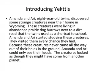 Introducing Yekttis - slide 1