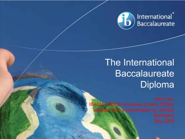 The International Baccalaureate Diploma Nick Lee, IBAEM