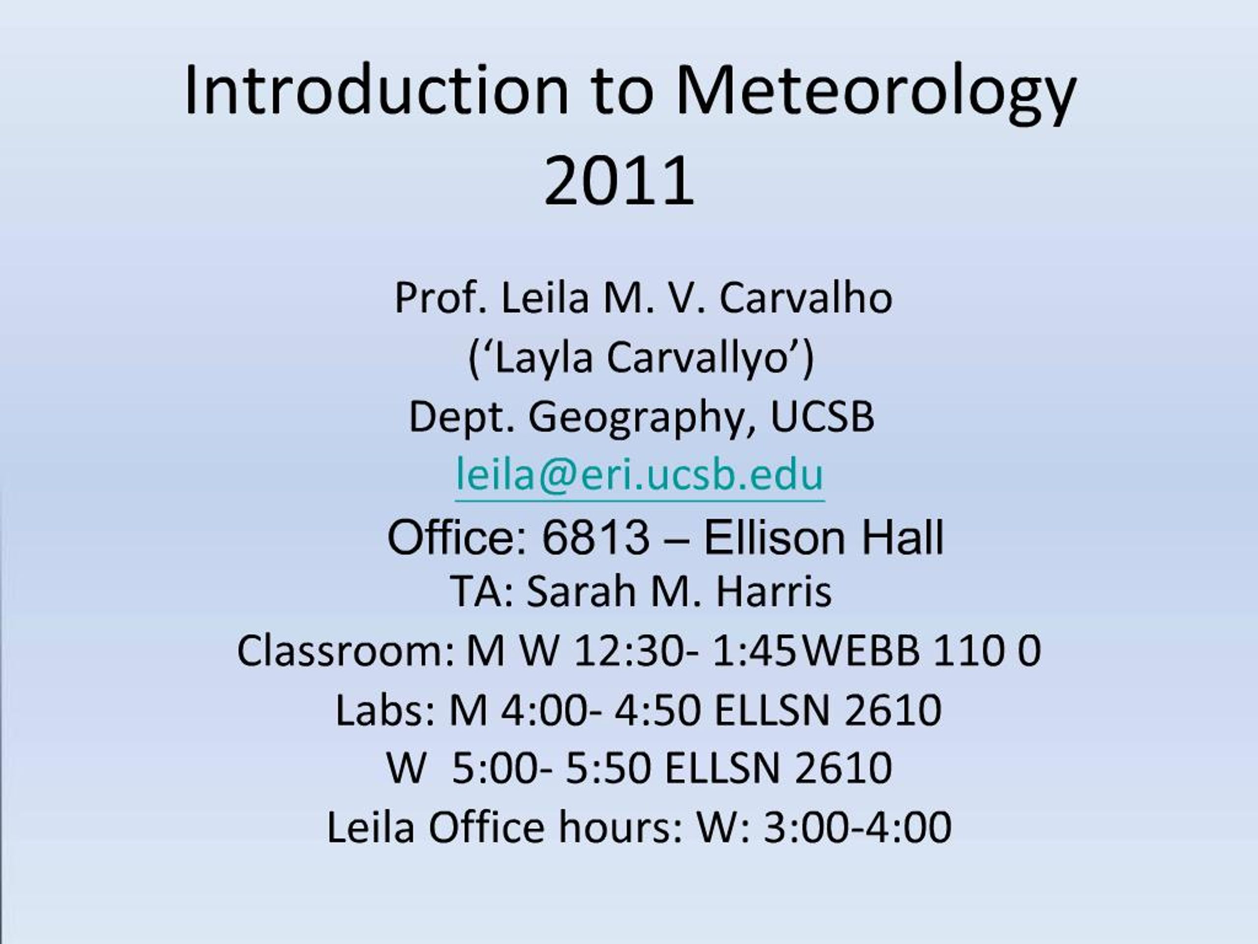 PPT - Introduction to Meteorology 2011 PowerPoint Presentation, free ...