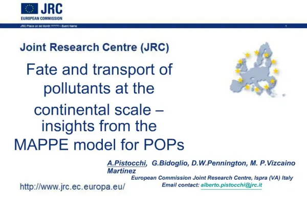 Fate and transport of pollutants at the continental scale insights from the MAPPE model for POPs