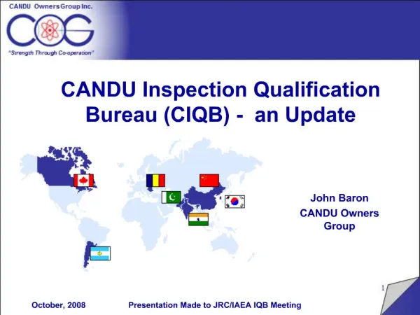 CANDU Inspection Qualification Bureau CIQB - an Update