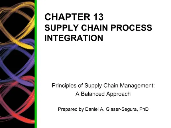 CHAPTER 13 SUPPLY CHAIN PROCESS INTEGRATION