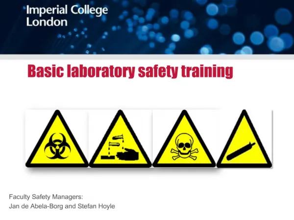 Basic laboratory safety training