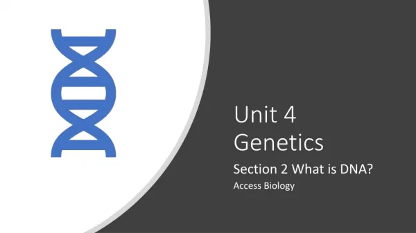 Unit 4 Genetics