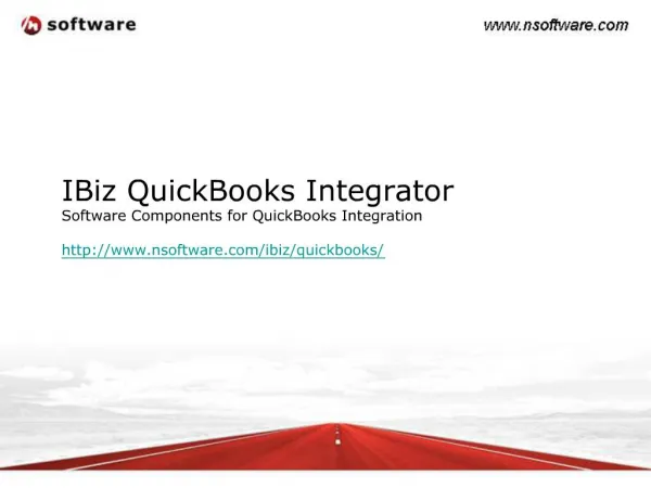 IBiz QuickBooks Integrator Software Components for QuickBooks Integration nsoftware