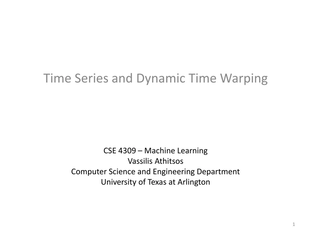 time series and dynamic time warping