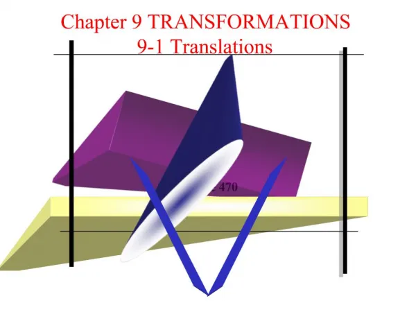 Chapter 9 TRANSFORMATIONS 9-1 Translations