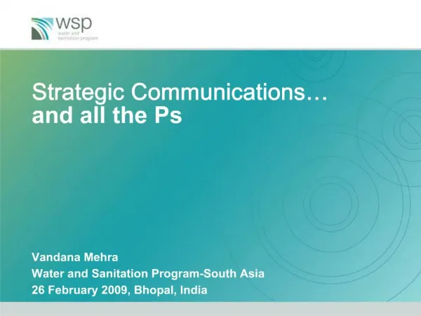 Strategic Communications and all the Ps