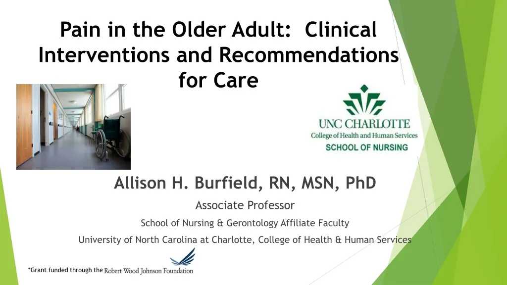 pain in the older adult clinical interventions and recommendations for care