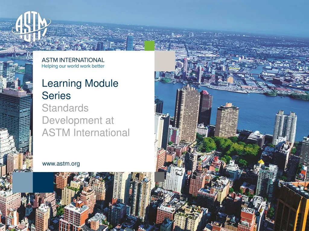 learning module series standards development