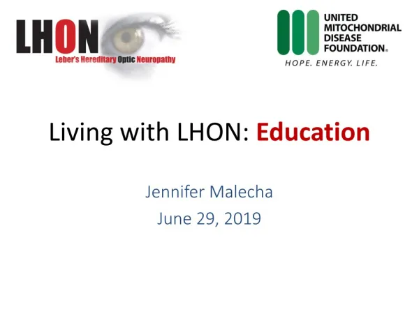 Living with LHON: Education