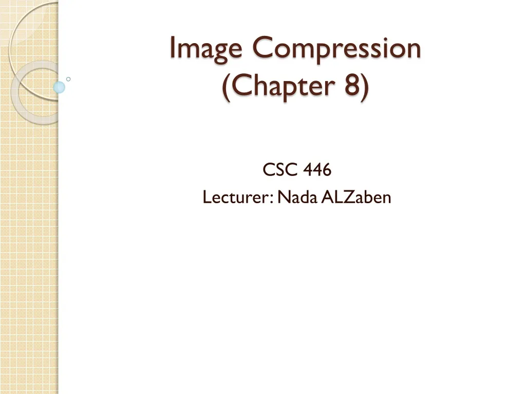 image compression chapter 8