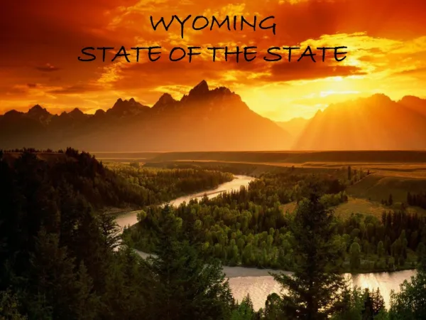 WYOMING STATE OF THE STATE
