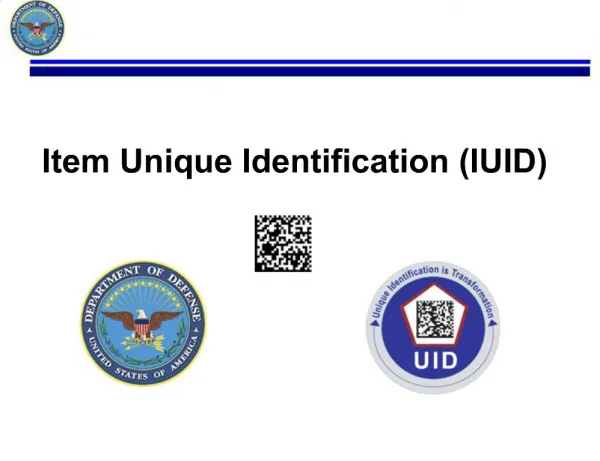 Item Unique Identification IUID