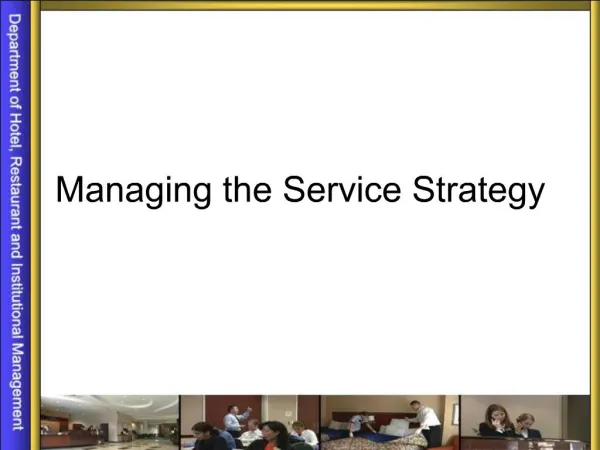 Managing the Service Strategy