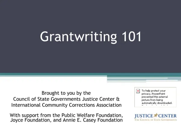 Grantwriting 101