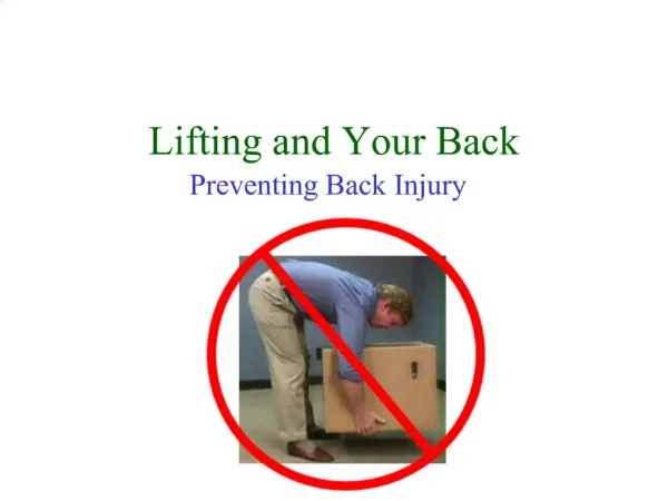 Lifting and Your Back