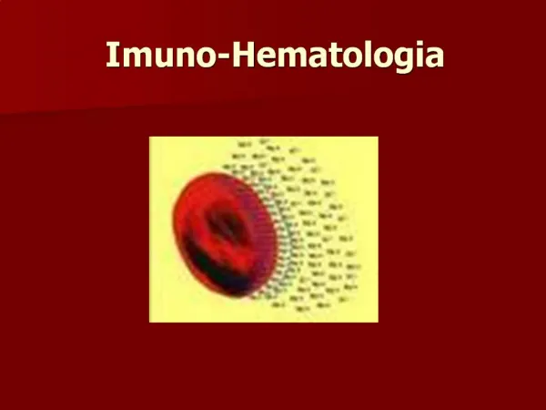 Imuno-Hematologia