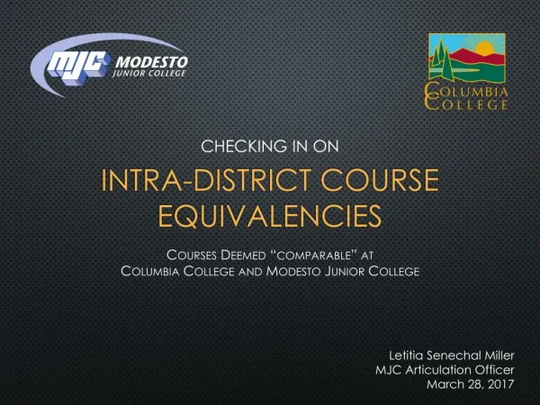 Intra-district Course Equivalencies