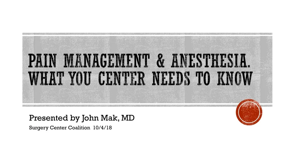 pain management anesthesia what you center needs to know