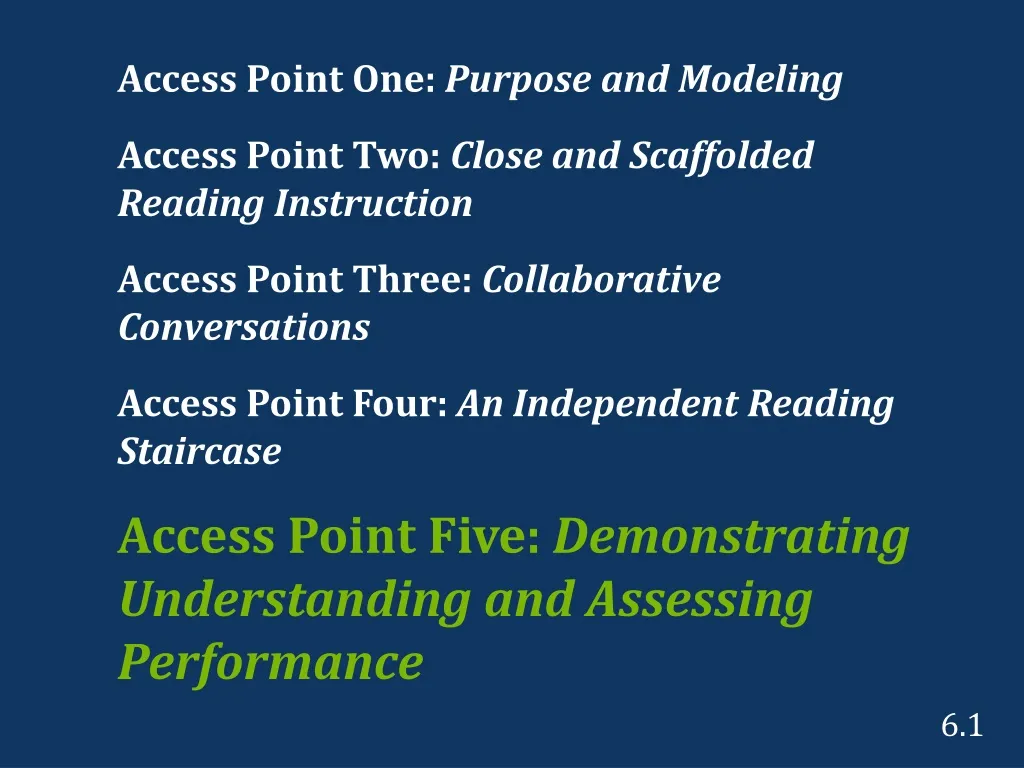 access point one purpose and modeling access
