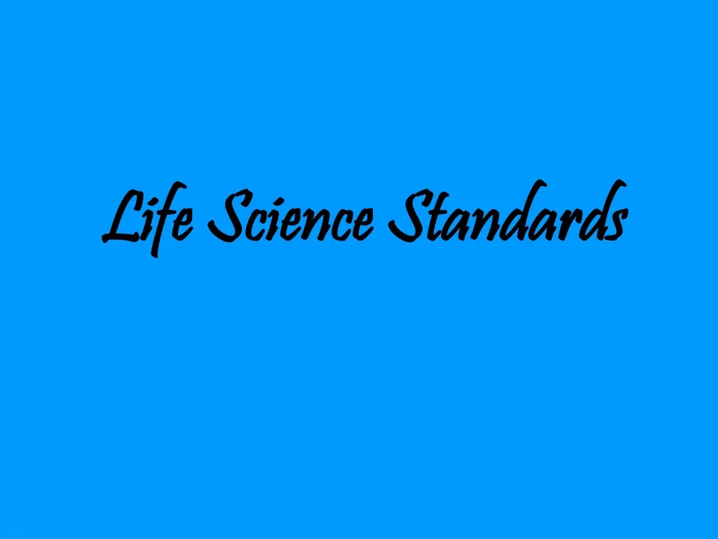 life science standards