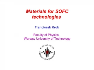 Materials for SOFC technologies - slide 1
