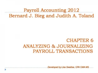 ANALYZING JOURNALIZING PAYROLL TRANSACTIONS - slide 1