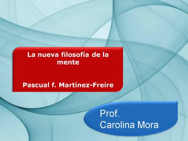 La nueva filosof a de la mente Pascual f. Mart nez-Freire