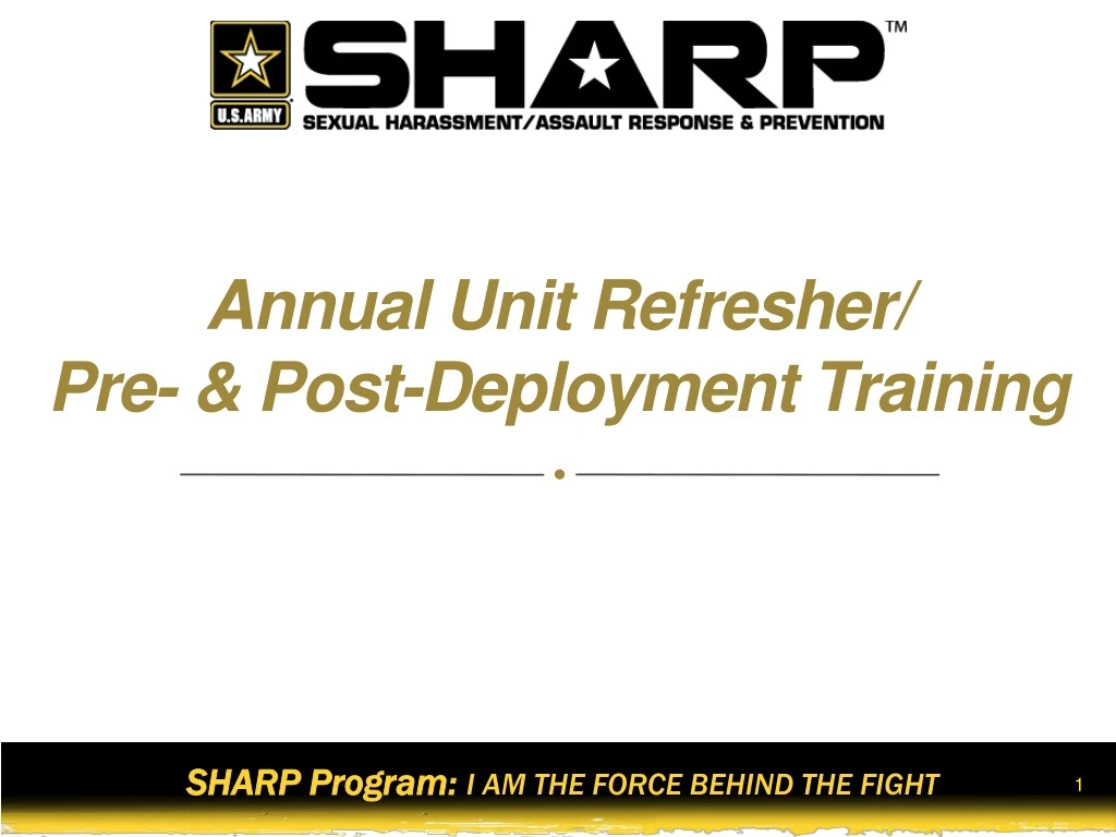 annual unit refresher pre post deployment training