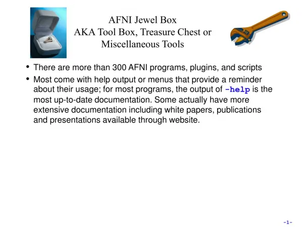 AFNI Jewel Box AKA Tool Box, Treasure Chest or Miscellaneous Tools