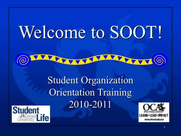 Student Organization Orientation Training 2010-2011