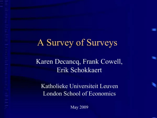 A Survey of Surveys