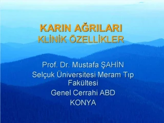 KARIN AGRILARI KLINIK ZELLIKLER - slide 1