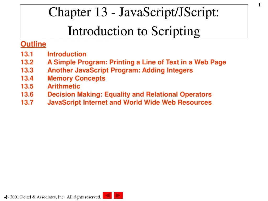 chapter 13 javascript jscript introduction to scripting