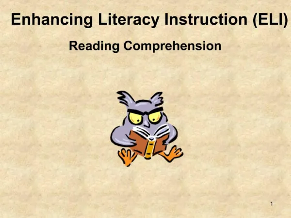 Enhancing Literacy Instruction ELI