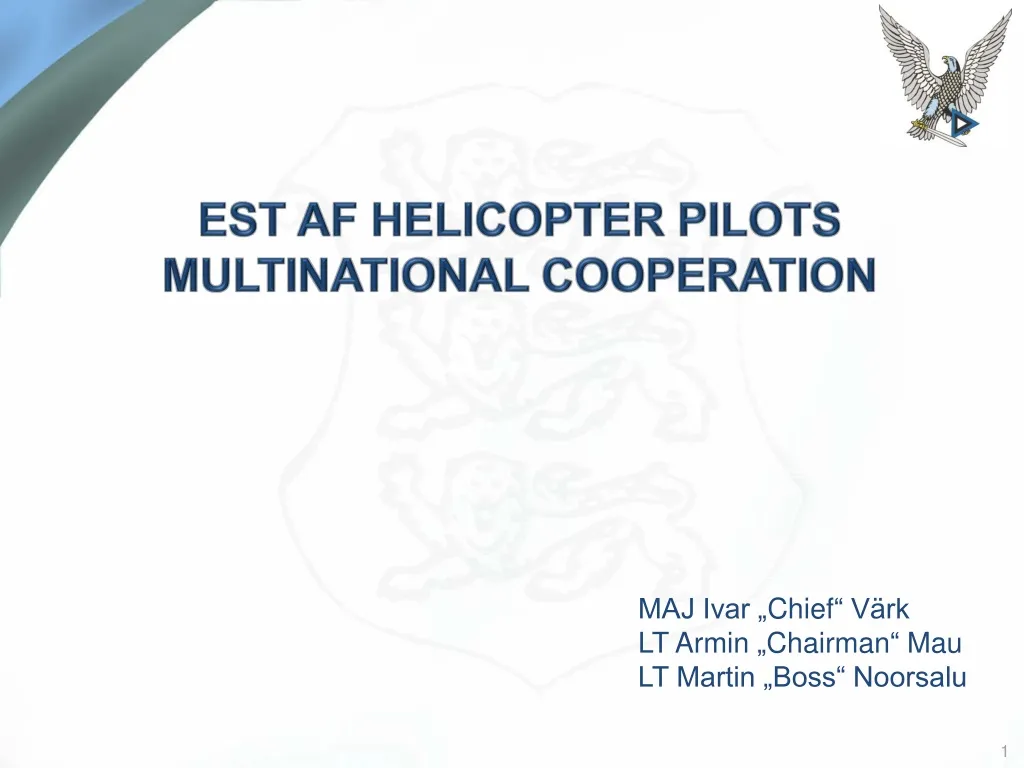est af helicopter pilots multinational cooperation