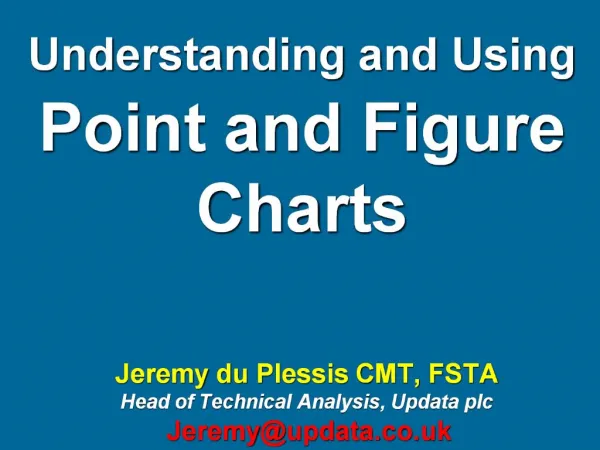 Jeremy du Plessis CMT, FSTA Head of Technical Analysis, Updata plc Jeremyupdata