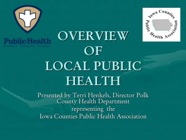 OVERVIEW OF LOCAL PUBLIC HEALTH