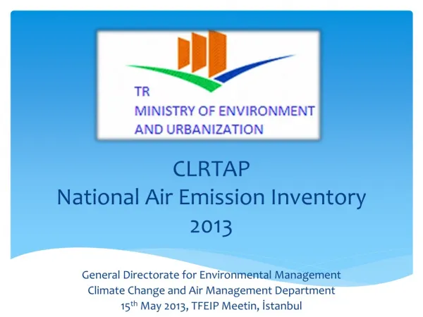 CLRTAP National Air Emission Inventory 2013