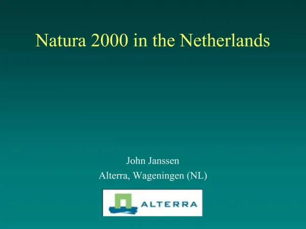 Natura 2000 in the Netherlands