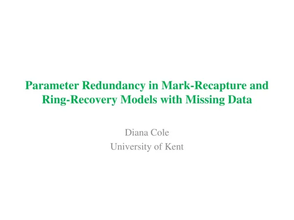 Parameter Redundancy in Mark-Recapture and Ring-Recovery Models with Missing Data