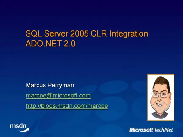 SQL Server 2005 CLR Integration ADO 2.0