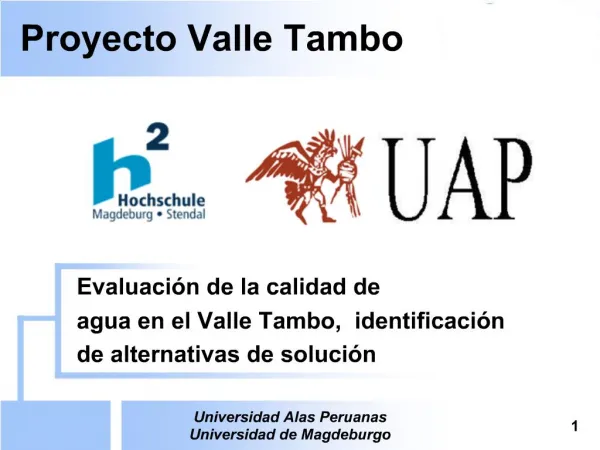 Proyecto Valle Tambo
