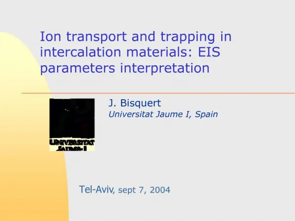 Ion transport and trapping in intercalation materials: EIS parameters interpretation