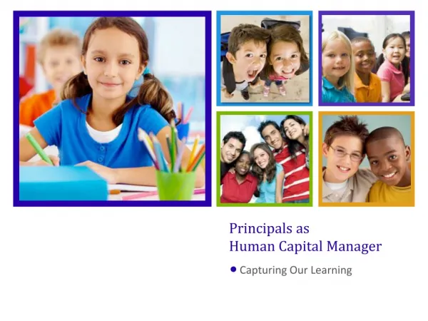 Principals as Human Capital Manager