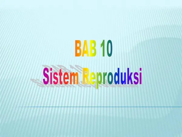 BAB 10 Sistem Reproduksi