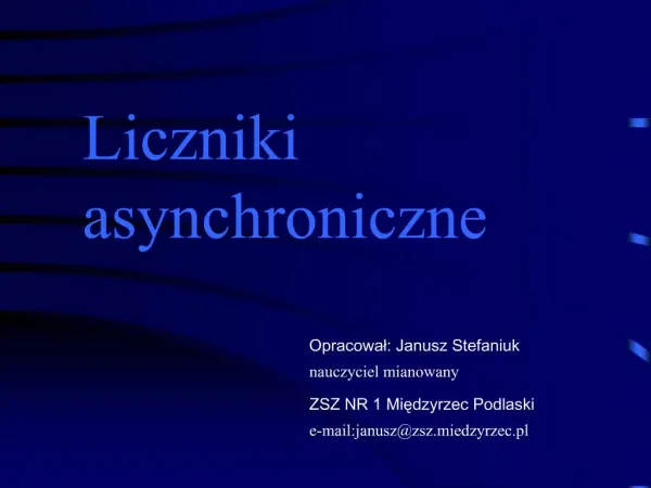 Liczniki asynchroniczne