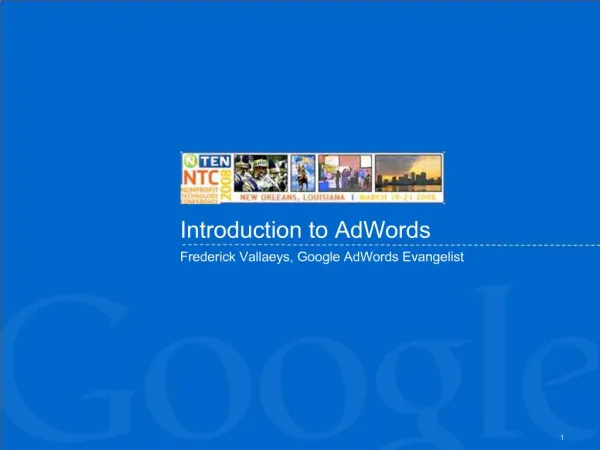 Introduction to AdWords